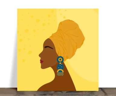 Azulejo Decorativo Afro 15x15 cm com Suporte