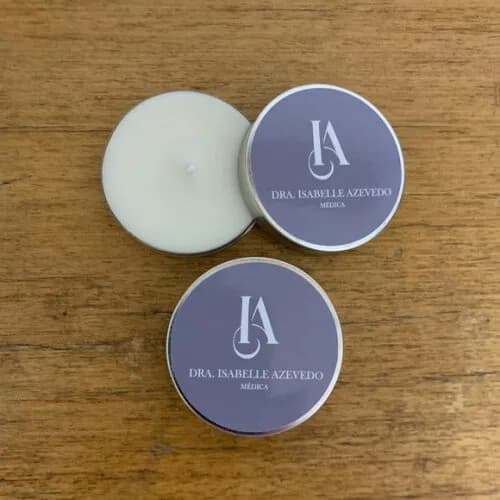 Brinde Vela Aromática com Logo Consultório Médico
