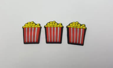 Aplique Pipoca Emborrachado de 2,5cm -Pacotes Com 20 Un