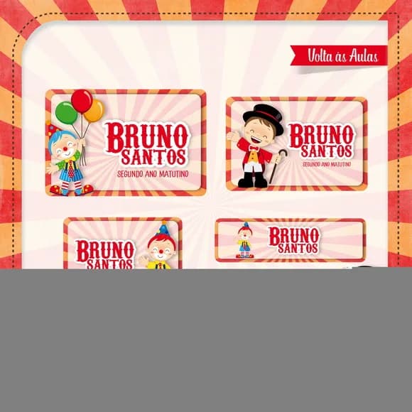 60 Etiquetas Circo