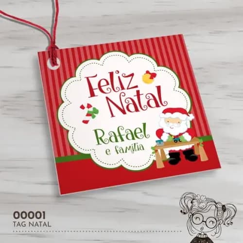 Tag Quadrada Natal - 00001