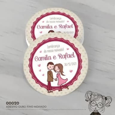 Adesivo Água Ouro Fino Noivado - 00020