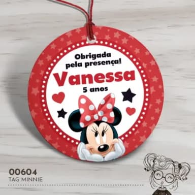 Tag Redonda Minnie - 00604