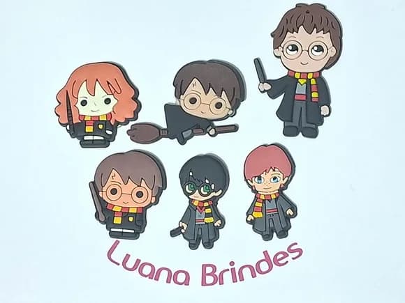Apliques Harry Potter Emborrachado Pacote com 6 Unidade