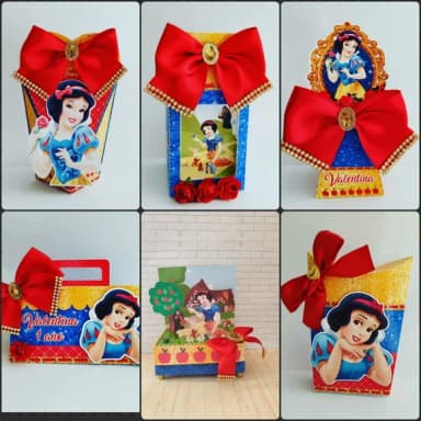 Kit 60 Lembrancinhas Branca de Neve