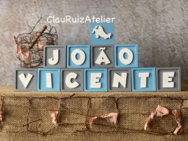 Cubos 6x6cm Ggg Avião - Decoração Bebê e Maternidade
