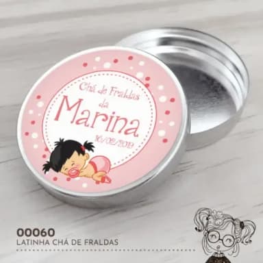 Latinha Adesivada Chá de Fraldas - 00060