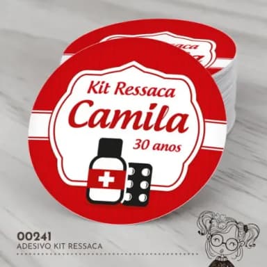 Adesivo Redondo Kit Ressaca - 00241