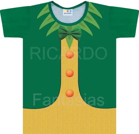 Camiseta Adulto Fantasia Boneco de Milho Cientista Sabichão