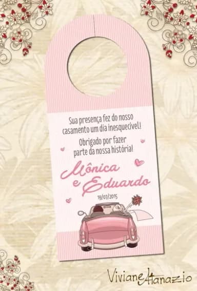Tag Retrovisor Casamento - 00019