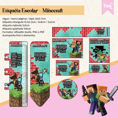 60 Etiquetas Minecraft