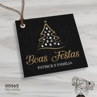 Tag Quadrada Natal - 00562