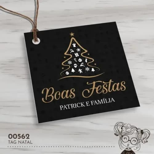 Tag Quadrada Natal - 00562