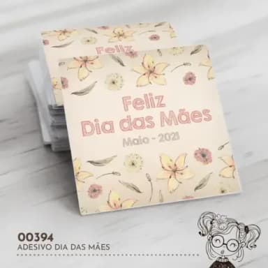 Adesivo Quadrado Dia das Mães - 00394