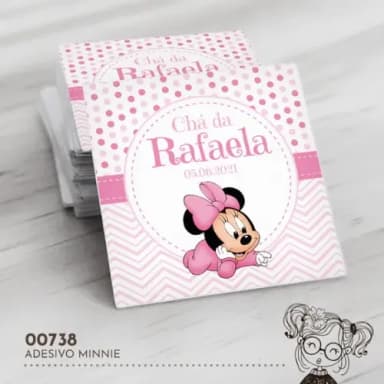 Adesivo Quadrado Minnie Baby - 00738