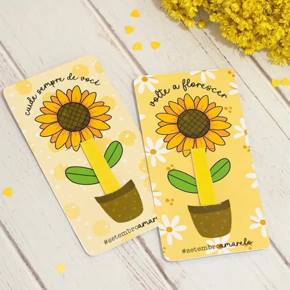 Card com Mini Lixa Setembro Amarelo