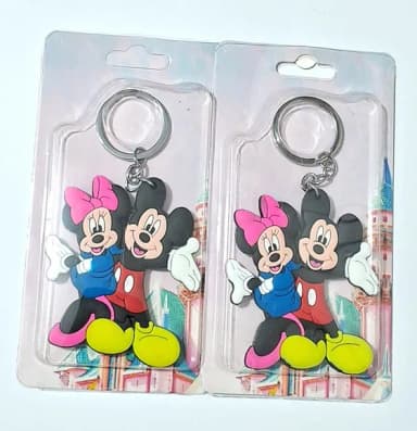 Chaveiro Mickey e Minnie Frente e Verso Emborrachado 1 Peça