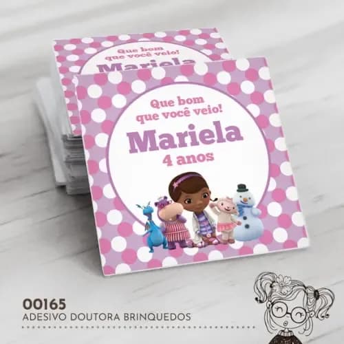 Adesivo Quadrado Doutora Brinquedos - 00165