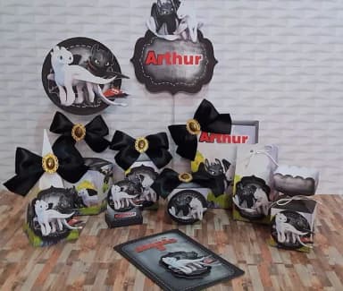 Kit 60 Lembrancinhas - Como Treinar Seu Dragão