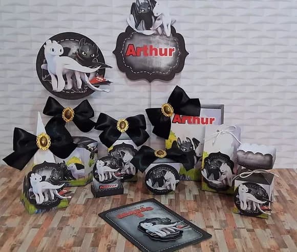 Kit 60 Lembrancinhas - Como Treinar Seu Dragão