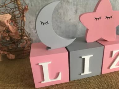 CANDY COLORS - Cubos 8X8 + SLEEPY BABY LUA E ESTRELA