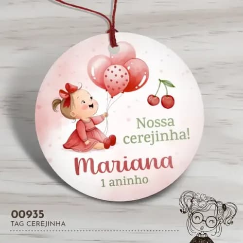 Tag Redonda Cerejinha - 00935