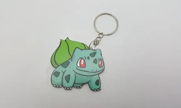 Chaveiro Pokémon Bulbasaur em Acrílico Uv