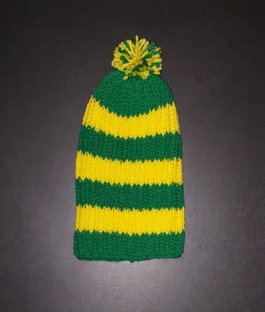 Touca Gorro verde e amarelo