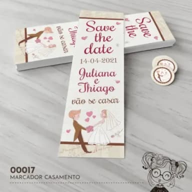 Marcador de Livro Save The Date - 00017