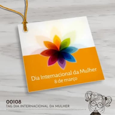 Tag Quadrada Dia Internacional da Mulher - 00108