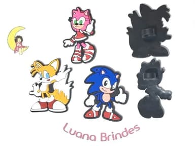 Ponteira P/lápis Turma do Sonic Pacote com 6 Unidades