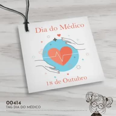 Tag Quadrada Dia do Médico - 00414