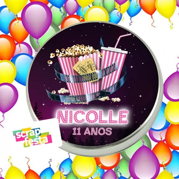 Latinha Personalizada Festa Cinema Filme