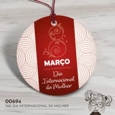 Tag Redonda Dia Internacional da Mulher - 00694