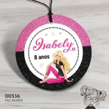 Tag Redonda Barbie - 00536