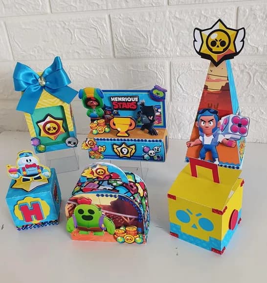 Kit 60 Lembrancinhas Brawl Star