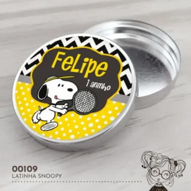 Latinha Adesivada Snoopy - 00109