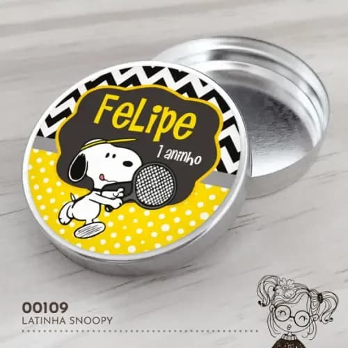 Latinha Adesivada Snoopy - 00109