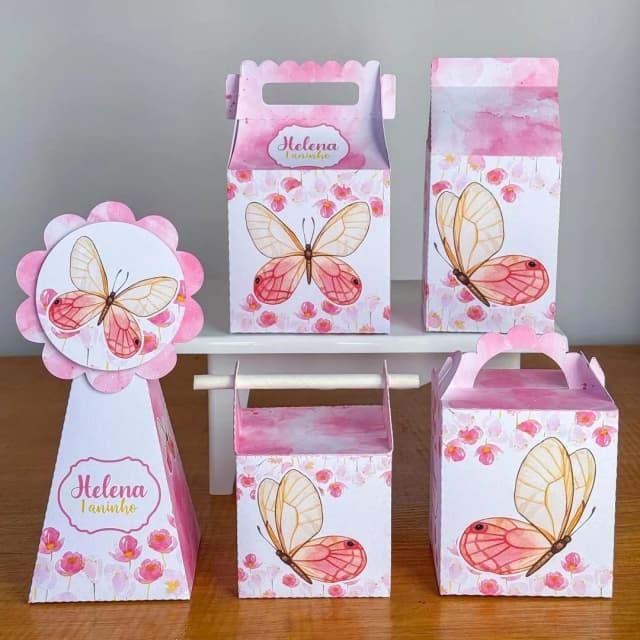 PEGUE E MONTE - Kit Festa BORBOLETA - Decoração de Festa | Lembrancinhas | Aniversário | Personalizados