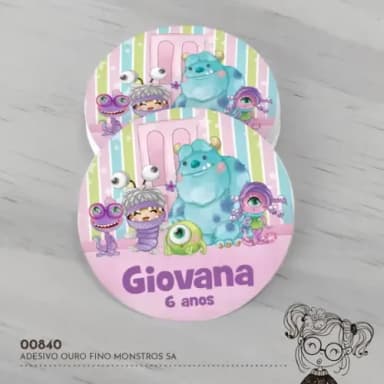 Adesivo Água Ouro Fino Monstros Sa - 00840