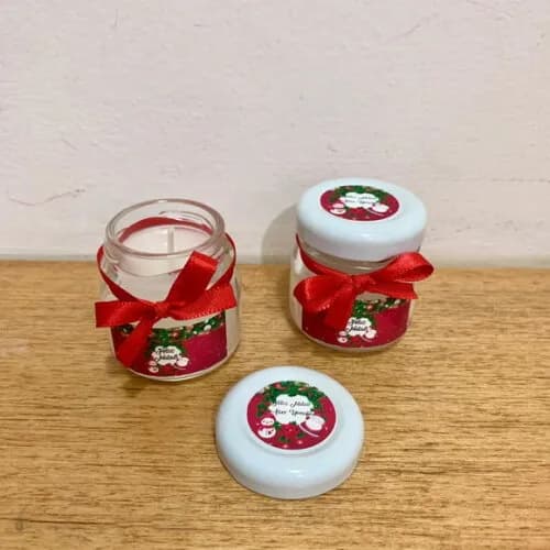 Brinde Corporativo Natal Vela Vegetal Aromática Vidro