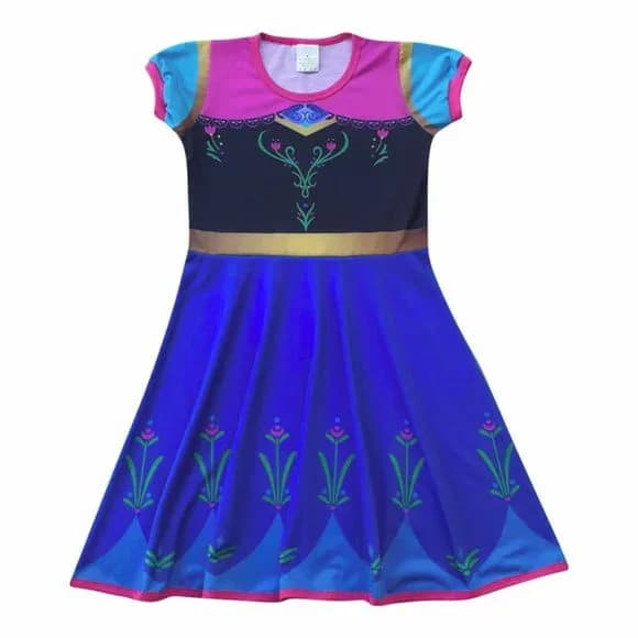 Vestido Infantil Princesa Gelo