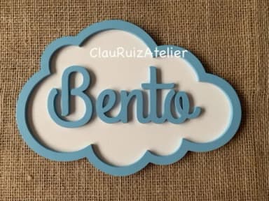 Porta de Maternidade Nuvem com Nome