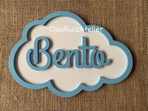 Porta de Maternidade Nuvem com Nome