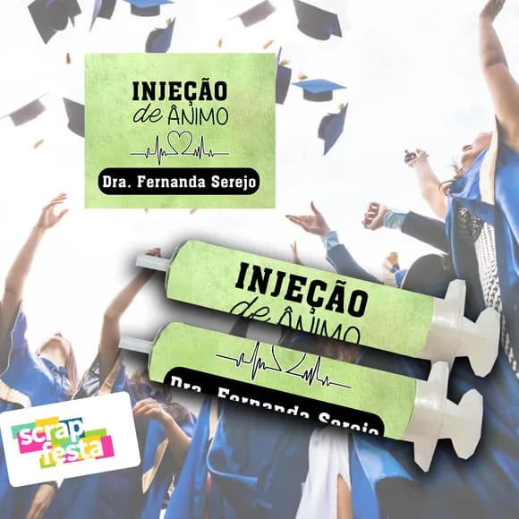Seringa Personalizada Festa Formatura Casamento Glicose