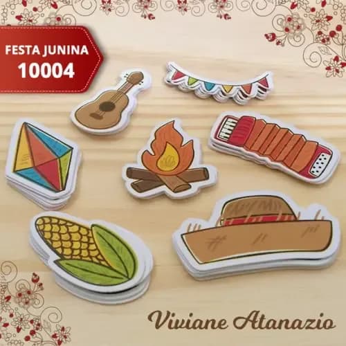 Apliques Festa Junina 3cm (kit c/ 50un) - 10004