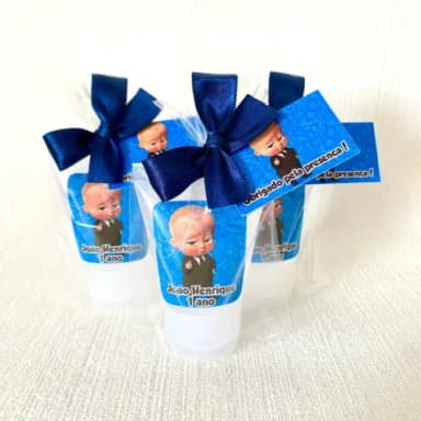 Álcool gel 70% Lembrancinha Aniversário Poderoso Chefinho