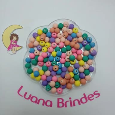 Bolinha Emborrachada Colorida 8mm Pct 100 Unidades