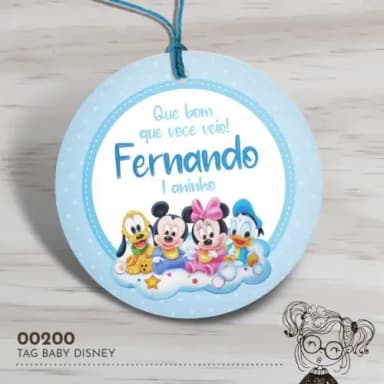 Tag Redonda Baby Disney - 00200
