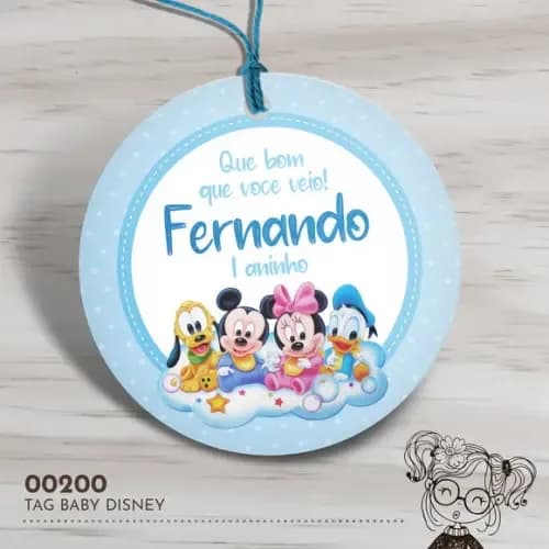 Tag Redonda Baby Disney - 00200